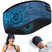 LC-dolida Schlafkopfhörer Bluetooth 5.4, Schlaf Stirnband Kopfhörer Headband Schlafmaske, Sportskopfhörer Musik schlafen Stirnband für Sport Training, Joggen, Yoga, Reisen