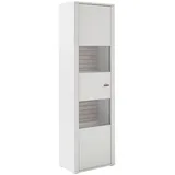 U N O Sports Vitrine Leni ¦ grau ¦ Maße cm, B: 61 H: 206 T: 37.0