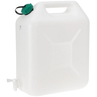 BURI Kanister Wasserkanister mit Auslaufhahn 20L Wasserbehälter Wassertank Trinkwass weiß
