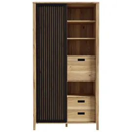 Forte Highboard Jytana 0 x 0 x 0 cm Schwarz/Eichefarben