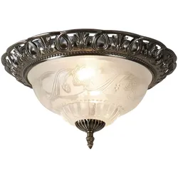 LED Deckenleuchte, silber antik, Durchmesser 33 cm