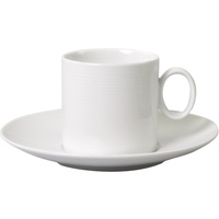 Thomas Loft Kaffeetasse mit Untertasse, Porzellan, Weiß, Spülmaschinenfest, 210 ml, 2-tlg., 14740