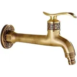 Ccykxa - 1 Stück langer Wasserhahn aus antikem Messing, Kaltwasserhahn, Badezimmer-Wasserhahn, Mopp, Pool, Waschmaschine, Gartendekoration,