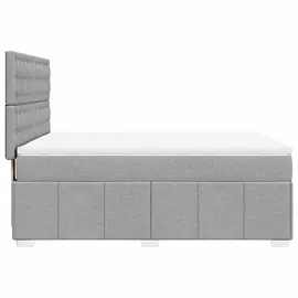 vidaXL Boxspringbett 140 x 200 cm Hellgrau