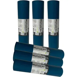 Hossi's Wholesale 90 Müllsäcke Schwerlast Müllbeutel 120L 70my 700x1100mm Blau