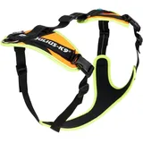 Julius-K9 Julius-K9, 19MTR-FOR-S-AMZ, Mantrailing + Outdoor Hundegeschirr, Größe: S, UV orange mit neon Rand