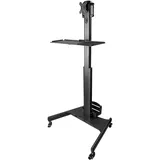 Startech StarTech.com Computertisch mit Rollen und Monitorhalterung, CPU/PC-Halter, Tastaturablage - Ergonomischer höhenverstellbarer Computerwagen - Rollender mobiler Steharbeitsplatz auf Rädern (WKSTNCART)
