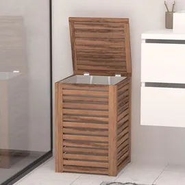 5five simply smart Holzkorb in braun - Wäschekorb "blackacia" 65l aus akazienholz