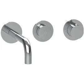 Herzbach MODUL7 PUSH TA Waschtisch- 70.702103.1.01 Wandbatterie Fertigset 210mm Chrom