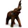 Livasia Holzelefant (Rüssel Oben) Tierskulptur aus Massivholz, Holzfigur (Kleiner Elefant)