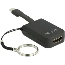 DeLock USB C zu HDMI Adapter 30 cm Schwarz