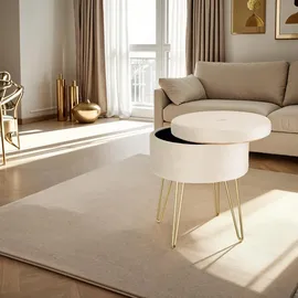 Tectake 403955 Hocker, - Beige