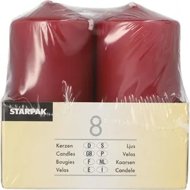Papstar Stumpenkerze 5 x 10 cm 8 St. bordeaux
