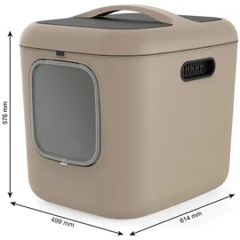 Rotho Mypet Biala XL Katzentoilette Cappuccino, Kunststoff, rechteckig, 49.9x57.6x61.4 cm Freizeit, Tierbedarf, Tierzubehör