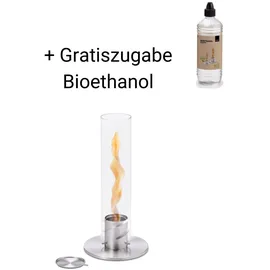 höfats Tischfeuer SPIN Ø 9 cm Silber