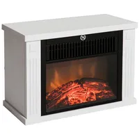 autolock Elektrokamin Elektrokamin elektrischer Wandkamin Kaminofen mit LED-Flammeneffekt, für Wohnzimmer Schlafzimmer Büro weiß