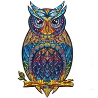 Unidragon 330-tlg. Holzpuzzle Charming Owl King Size 25x43 cm
