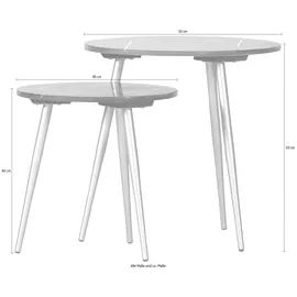 GUTMANN FACTORY Beistelltisch 2er Set ¦ grau