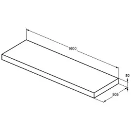 Ideal Standard Conca Konsole ohne Ausschnitt, T3953Y1