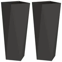 VidaXL Pflanzkübel 2 Stk Schwarz 30 x 30 x