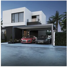 Weide Doppelcarport 6,00 x 5,30 m anthrazit