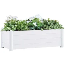 furnicato Garten-Hochbeet PP 100 x 43 x 35 cm Weiß