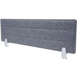 Mendler Tischtrennwand HWC-G76, Büro-Sichtschutz Schreibtisch Pinnwand, Schallschutz Stoff/Textil mit Prägung ~ 100x30cm grau