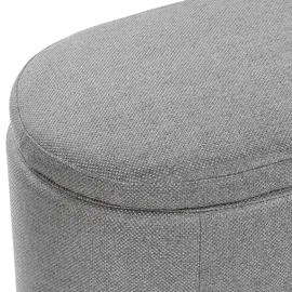 Beliani Polsterbank Hayward Hellgrau 98 x 40 x 48 cm