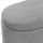 Beliani Polsterbank Hayward Hellgrau 98 x 40 x 48 cm