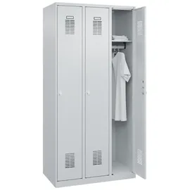 C+P Garderobenschrank Basis PLUS 1850 x 90 x 50 grau