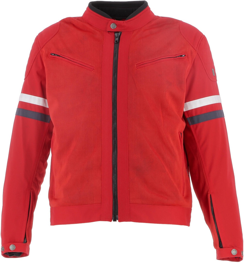 Helstons Monaco Air Motorfiets textiel jas, rood, XL
