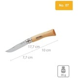 Opinel Camping Messer Stahl Taschenmesser Klappmesser Holz Griff No.07 INOX EINHEITSGRÖSSE