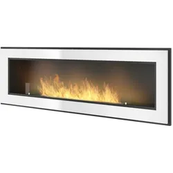 Frame 1500 White SimpleFire eingebauter Bioethanol-Kamin mit Glas