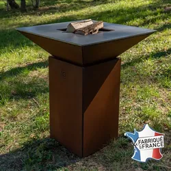 PACK PRINTEMPS - Braséro Barbecue Cévenol 74x74 aus Cortenholz - 100% in Frankreich hergestellt - CEVENOL7490COR+