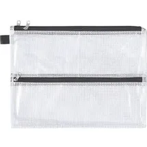 FolderSys Reißverschlussbeutel A4 transparent/schwarz 0,15 mm, 1 St.