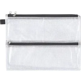FolderSys Reißverschlussbeutel A4 transparent/schwarz 0,15 mm, 1 St.