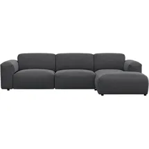 flexlux Eckcouch Polyester 2-Sitzer Grau
