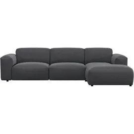 flexlux Eckcouch Polyester 2-Sitzer Grau