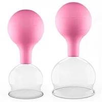 PULOX Vakuum-Massager Set 2-teilig Pink