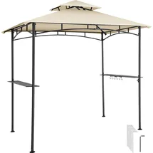 Tectake Grillpavillon 2,4 x 1,5 m Beige/Khaki