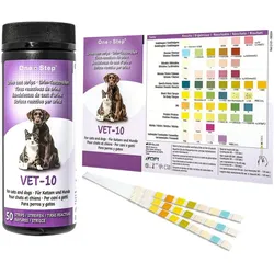 One+Step Urin Teststreifen für Hunde und Katzen - Schnelltest zur Prüfung von 10 Gesundheitswerten 100 St