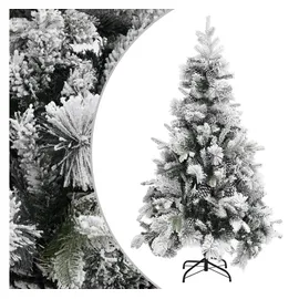 furnicato Weihnachtsbaum mit Zapfen Beschneit 195 cm PVC & PE