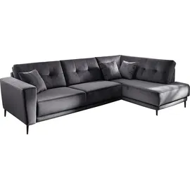 trends by hg Ecksofa Cord 2-Sitzer Blau Azur
