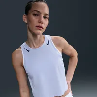 Nike Damen AeroSwift Dri-Fit ADV-Lauf-Crop-Tanktop grau