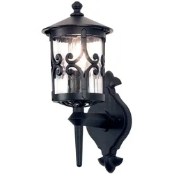 Hereford Wandlaterne mit 1 Licht, Schwarz