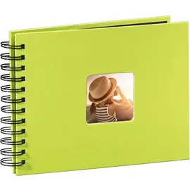 Hama Fotoalbum 24x17 cm 50 Seiten, Fotobuch mit Pergamin-Trennblättern, Album zum Einkleben und Selbstgestalten) hellgrün