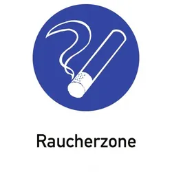 Raucherzone, Kombischild, Alu, 210x297 mm
