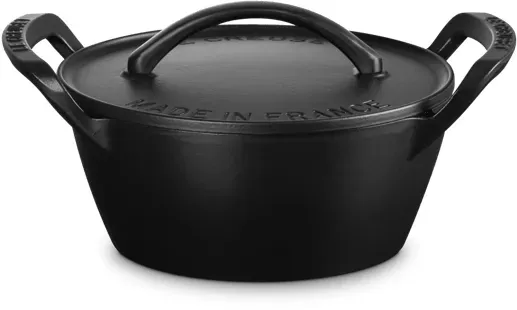 Le Creuset BBQ Outdoor Bräter rund mit Deckel25 cm Schwarz Ma