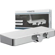 Schütte OCEAN Duschthermostat mit Ablage für 1 Verbraucher Chrom/Weiß 60535