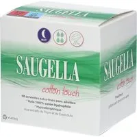 SAUGELLA Cotton Touch Serviettes hygiéniques Nuit Serviette hygienique 12 pc(s)